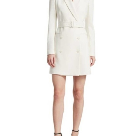 Theory Admiral Crepe Blazer/Coat Dress, Ivory NWT - Picture 3 of 3